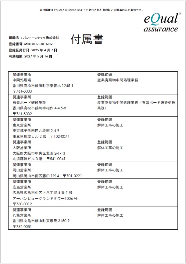 ISO認証取得